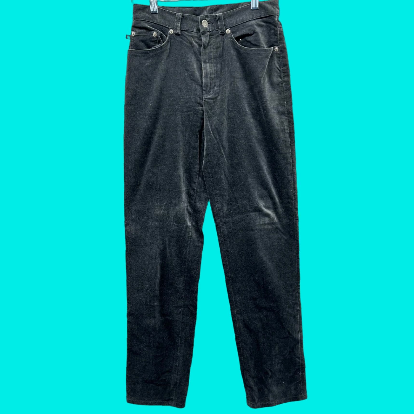 Ralph Lauren VINTAGE Lauren Ralph Lauren Dress Pants Womens 4 Black Cotton Velour Satin Preppy LRL Pants Women 4 Black Straight Front Pocket Size 27" / US 4 / IT 40 - 1 Thumbnail