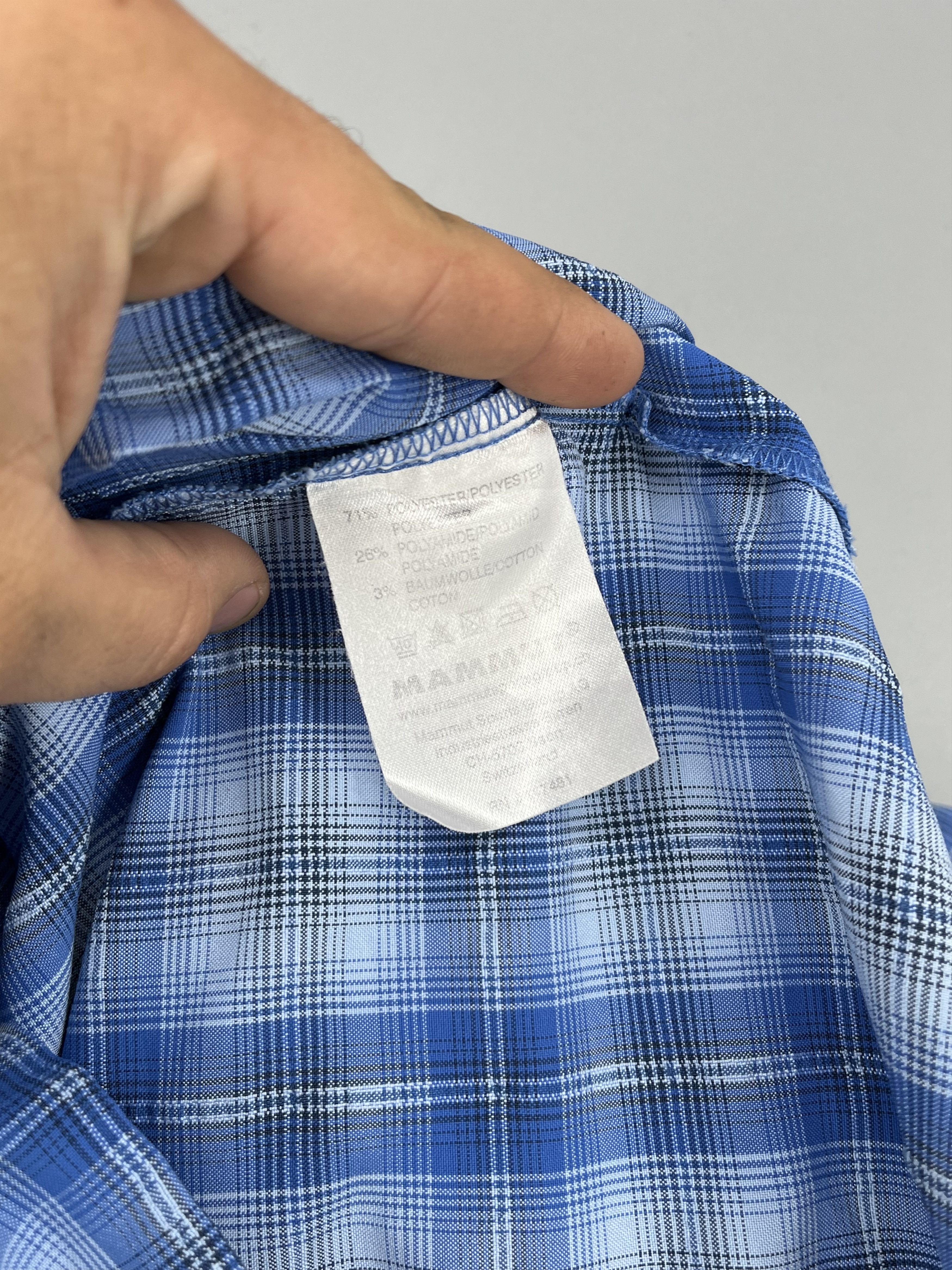 Mammut Mammut Mens L Blue Plaid Short Sleeve Button Up Shirt Shirt Size US L / EU 52-54 / 3 - 11 Thumbnail