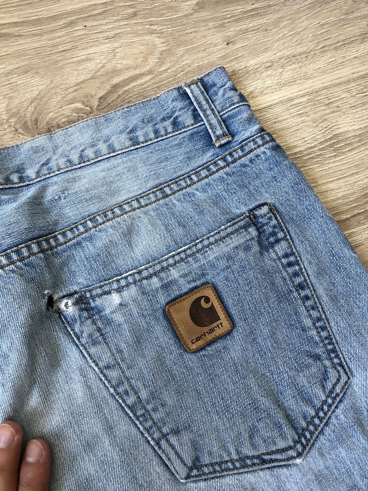 Carhartt × Carhartt Wip × Vintage Vintage Carhartt WIP Light Wash Denim Murphy Pant Jeans Size US 32 / EU 48 - 4 Thumbnail