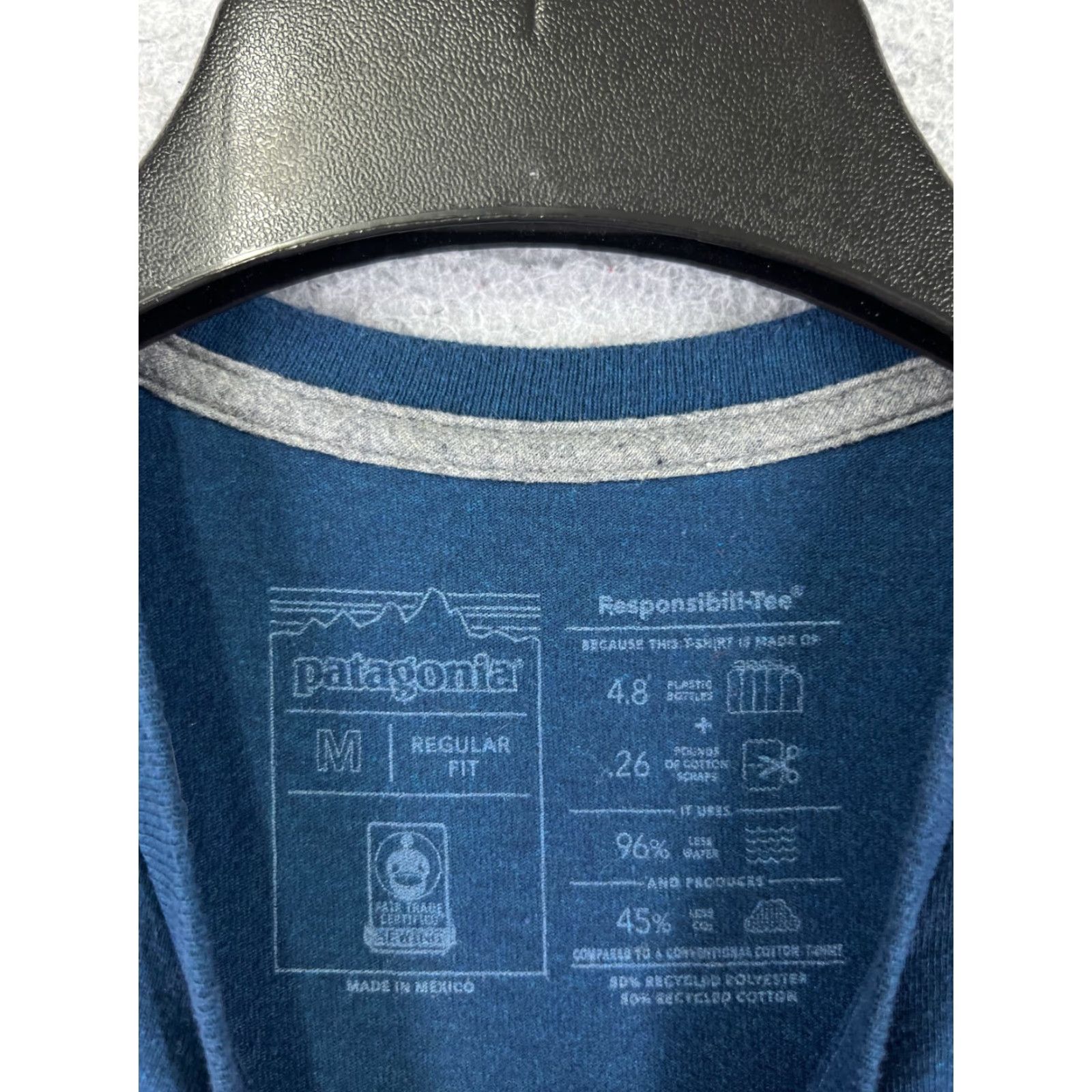 Patagonia Patagonia Shirt Men Medium Blue Short Sleeve Crew Neck Cotton Jersey Logo T-Shirt USA All Seasons Mens Size US M / EU 48-50 / 2 - 7 Thumbnail