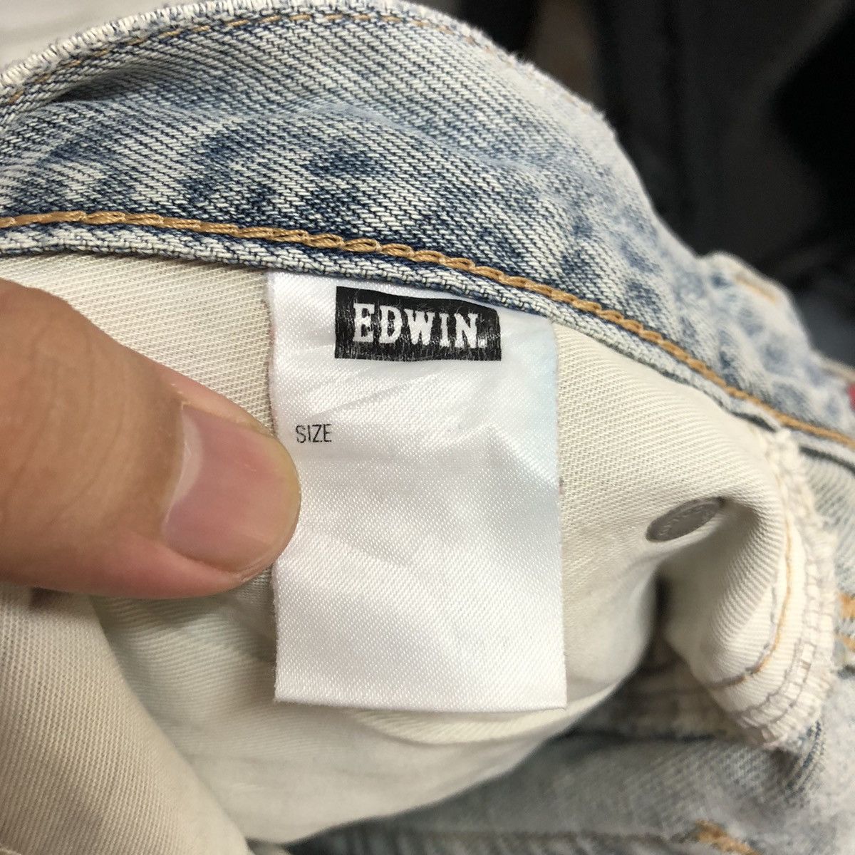 Edwin DL Edwin 604 Blue Distressed Denim Pants #C177 Size US 31 - 22 Thumbnail