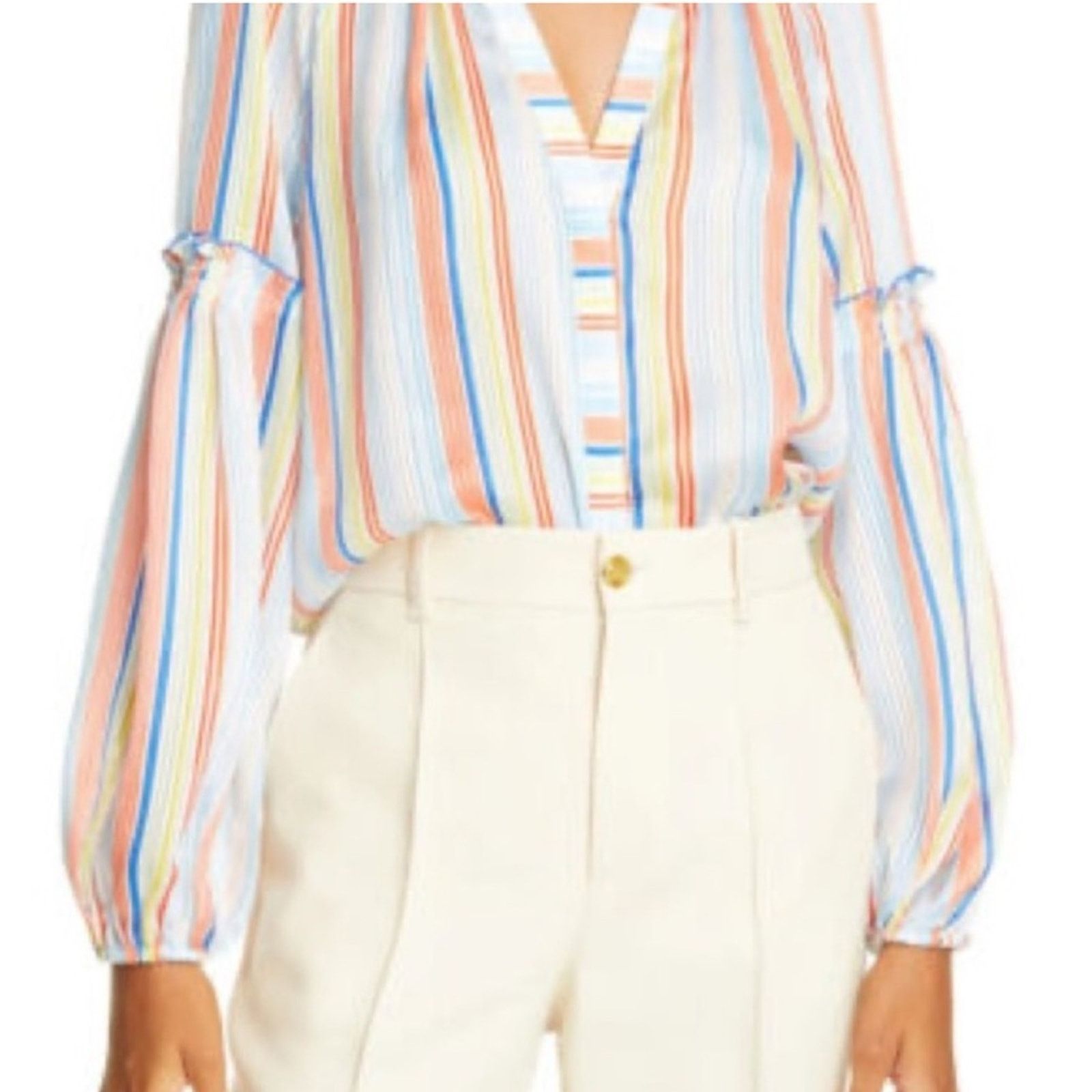 Tanya Taylor TANYA TAYLOR Illa Summer Stripe Top NWT in Size 0 Size XS / US 0-2 / IT 36-38 - 9 Thumbnail
