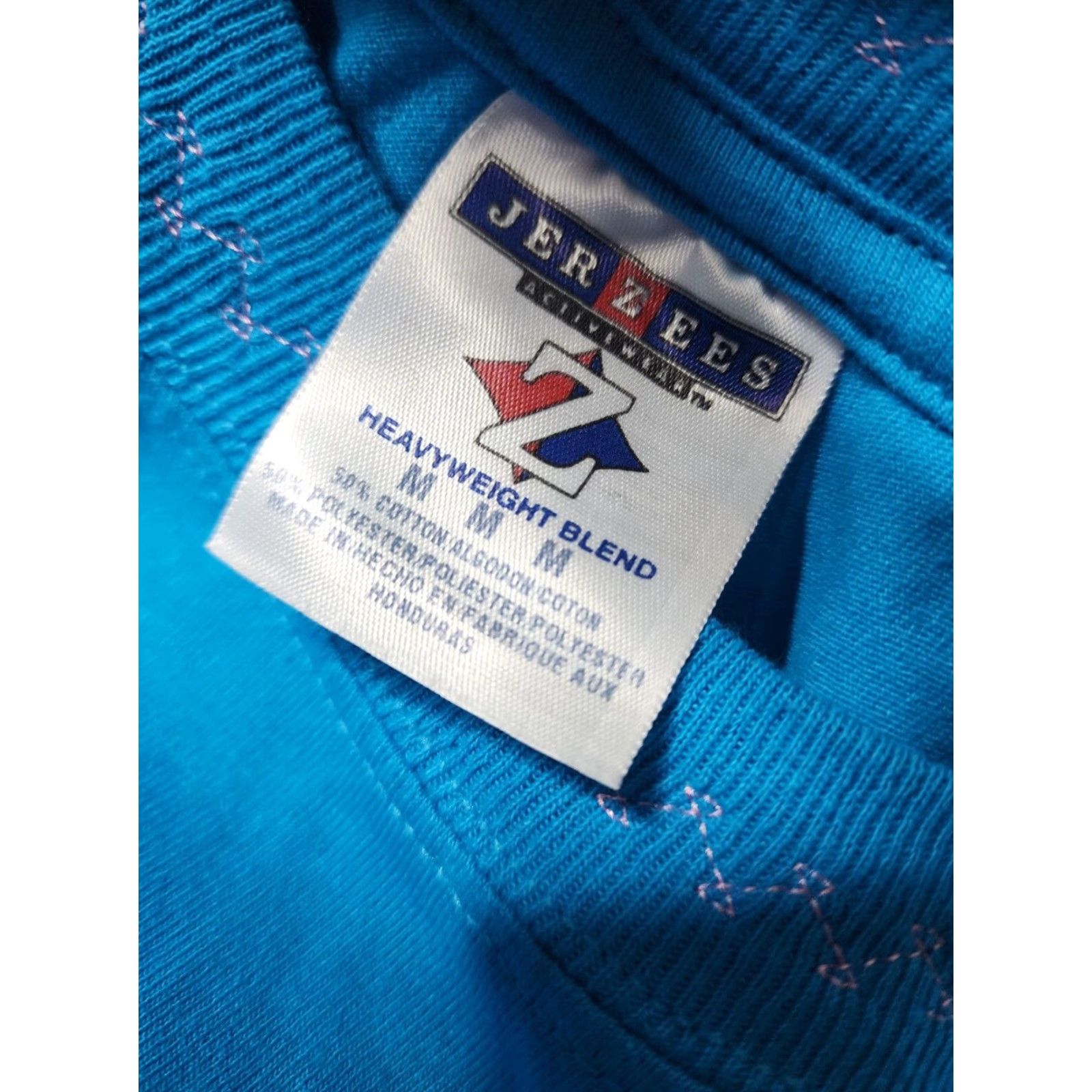 Jerzees VINTAGE Jerzees T-Shirt Embroidered Flamingo Tropical Crew Neck Short Sleeve Women M Blue 90s Concert? Size M / US 6-8 / IT 42-44 - 5 Thumbnail