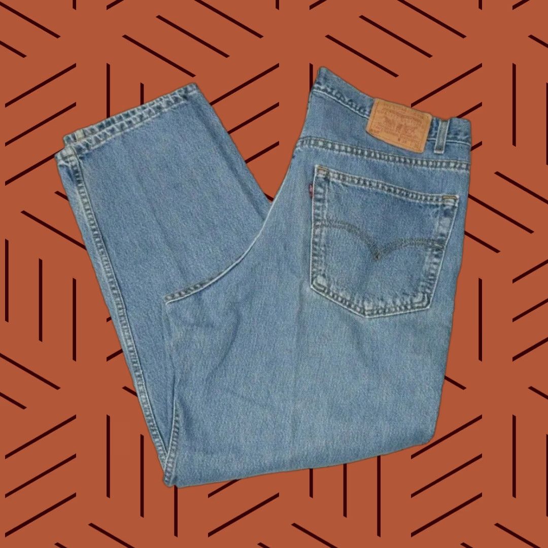 Levi's VINTAGE Levi’s 550 Jeans Denim Mens 38x32 Blue Relaxed Fit 1990s USA 5-Pocket Mens Jeans Size US 38 / EU 54 - 1 Thumbnail