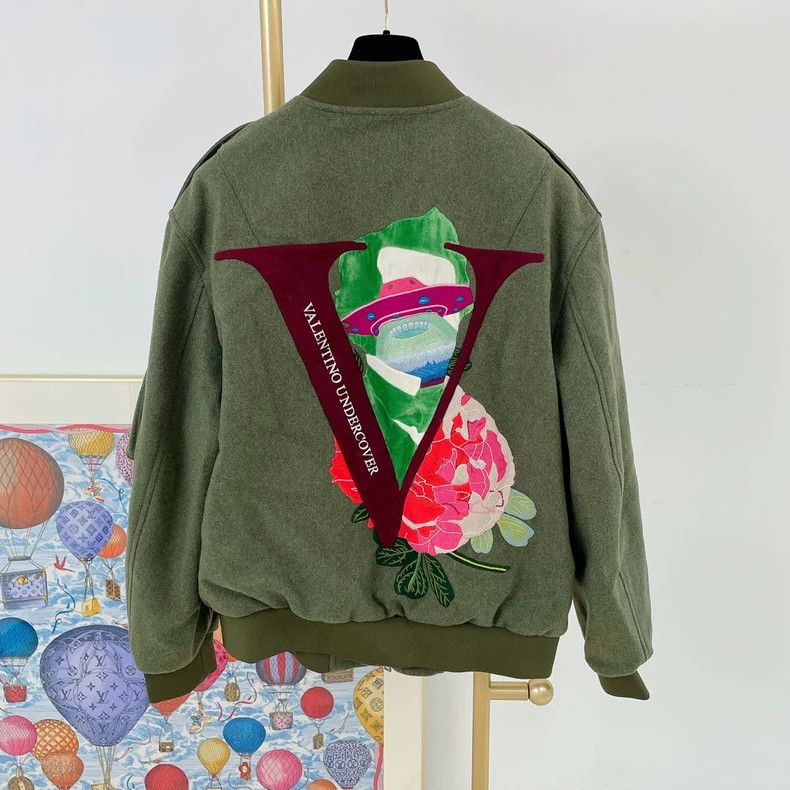 Valentino Valentino woolen embroidered coat Size L / US 10 / IT 46 - 2 Thumbnail