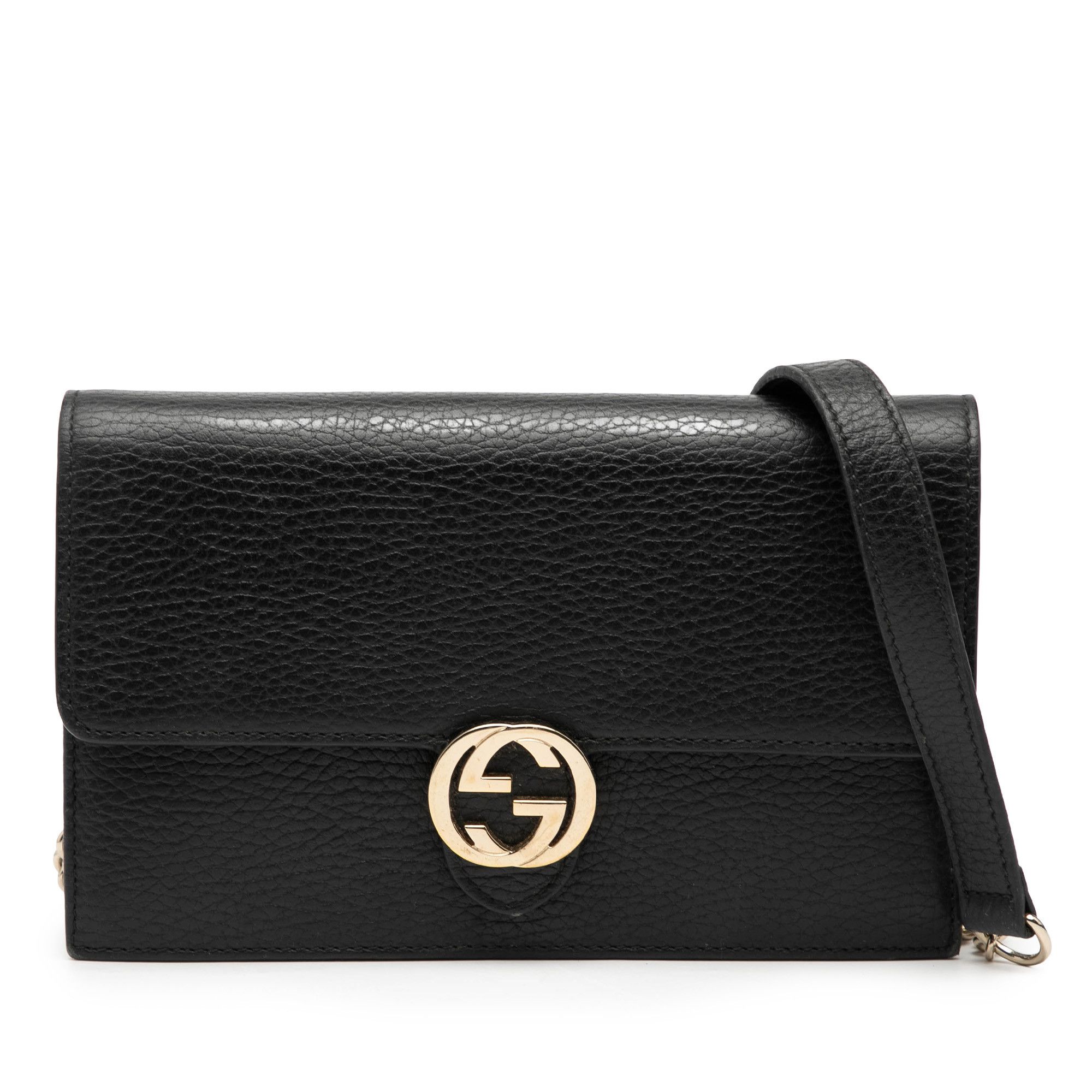 Gucci Gucci Dollar Calfskin Interlocking G Wallet on Chain Size ONE SIZE - 1 Thumbnail
