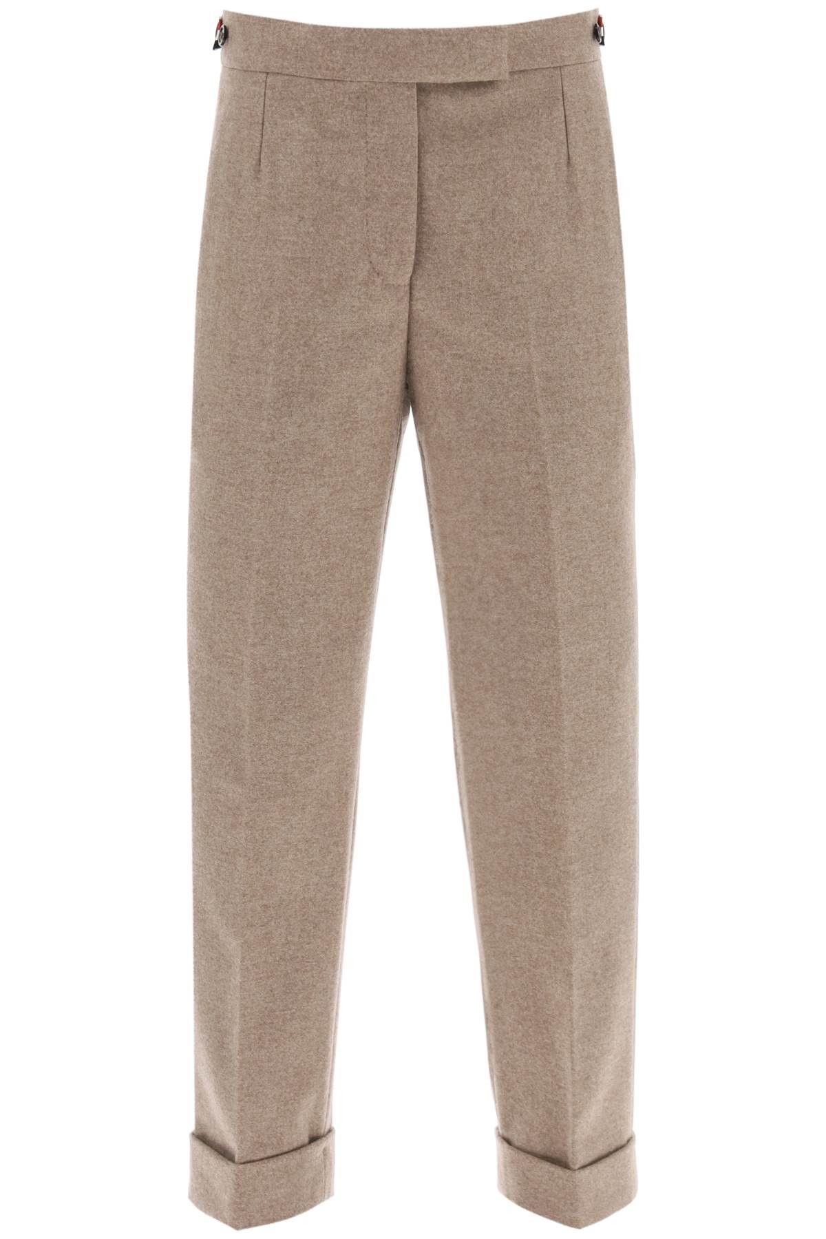 Thom Browne THOM BROWNE Cropped Wool-Flannel Pants Size 27" / US 4 / IT 40 - 1 Thumbnail
