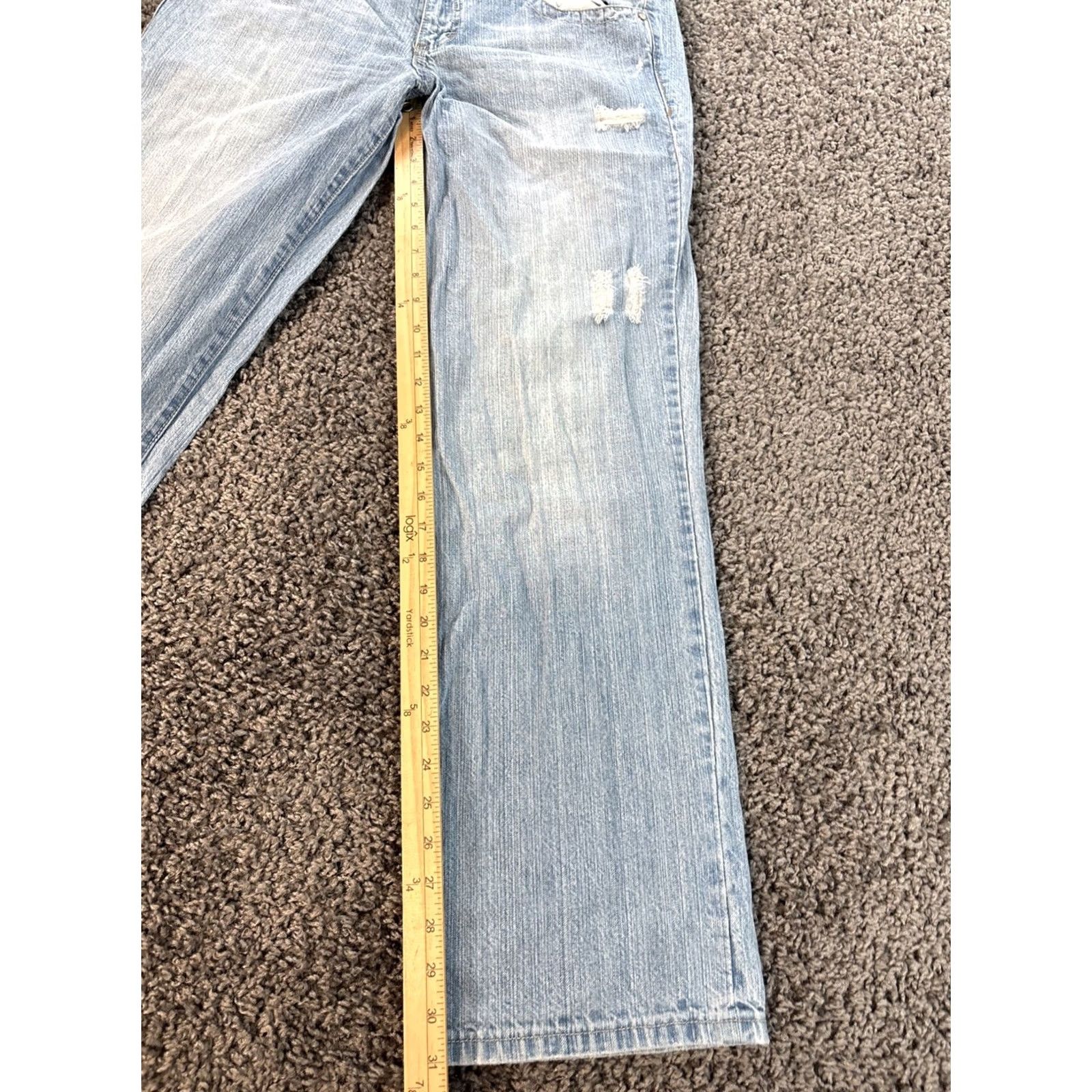 Vintage VINTAGE LEI Jeans Ashley Trouble Flared Jeans 34x31 Light Wash Denim Blue Bootcut Womens Juniors Modern Stretch Pocket 5-Pocket Size 24" / US 00 / IT 34 - 2 Thumbnail