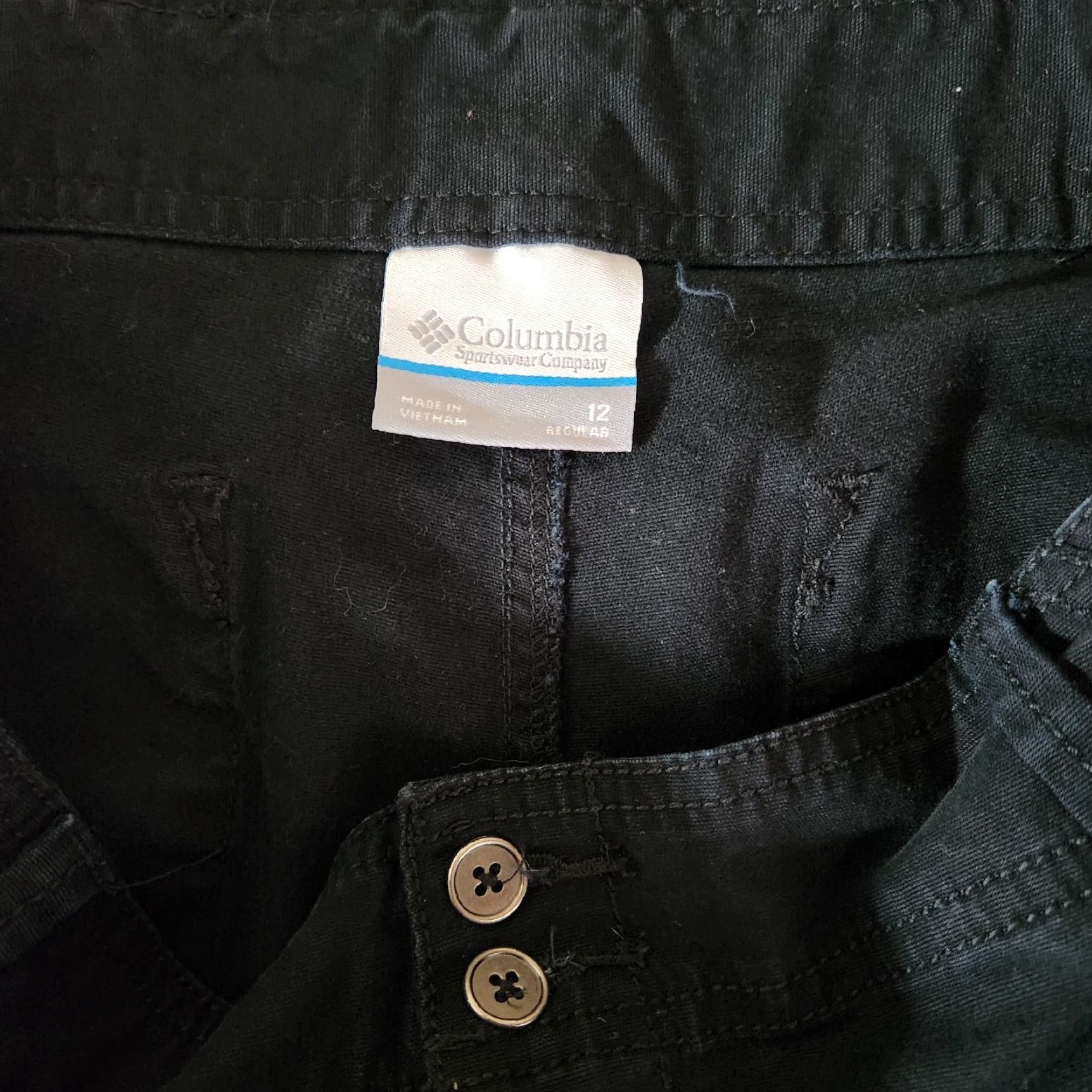 Vintage Columbia Womens Black Cotton Twill Mid Rise Straight Leg Pants-Size 12 Shirt Size 34" / US 12 / IT 48 - 7 Thumbnail
