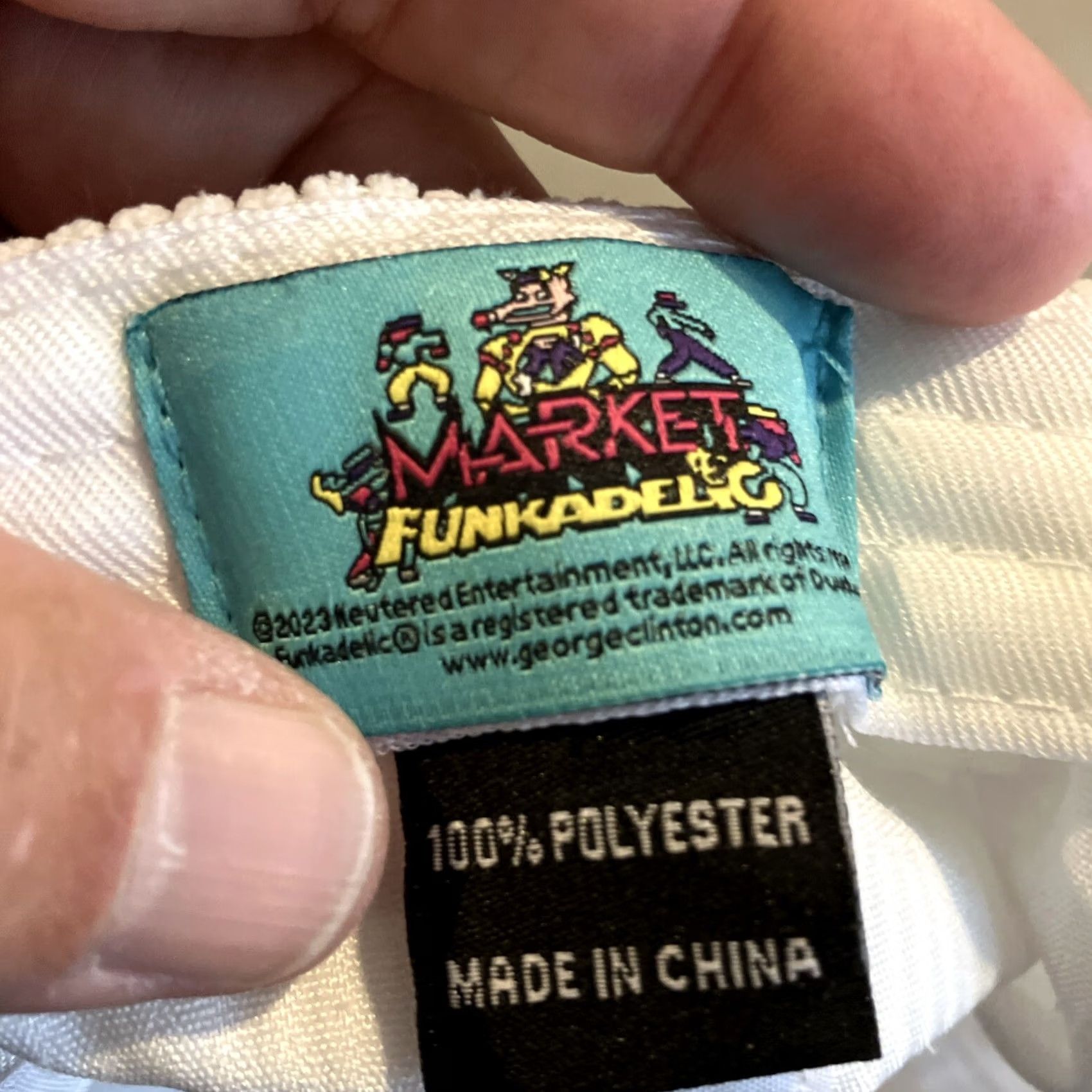 Market NEW Chinatown MARKET Funkadelic George Clinton White Corduroy Snapback Hat | Men One Size White Hat Market Snapback Corduroy George Clinton Size ONE SIZE - 4 Thumbnail
