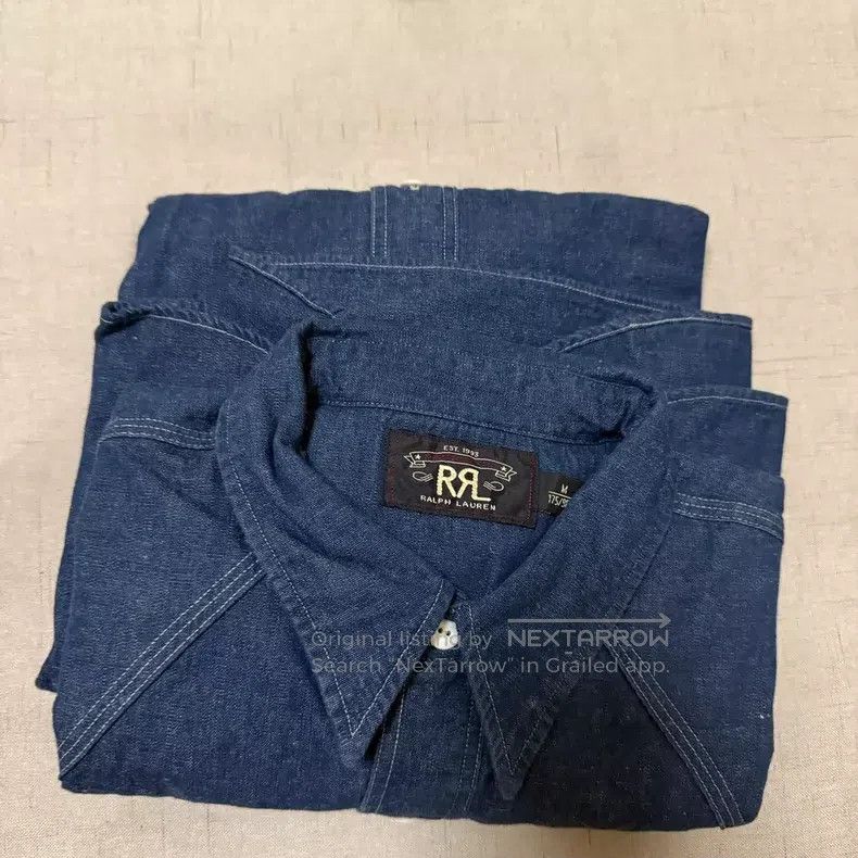 RRL Ralph Lauren RRL Ralph Lauren Old blue dye workwear shirt Size US M / EU 48-50 / 2 - 1 Thumbnail