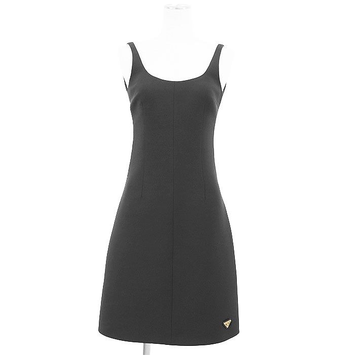Prada Prada Prada Wool Silk Dress Leather Dresses DUTY FREE for USA Size ONE SIZE - 1 Thumbnail