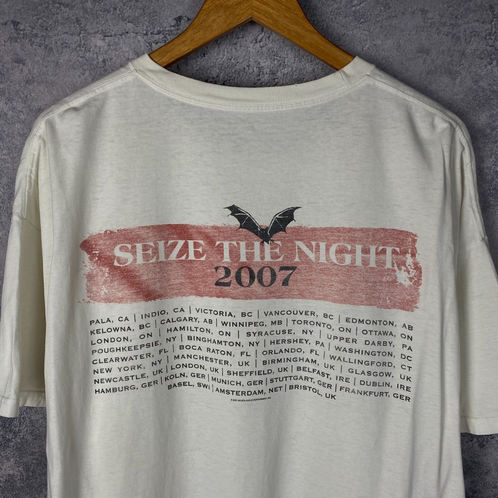 Band Tees Meat Loaf 2007 Tee Men's Size XL White Short Sleeve ` Size US XL / EU 56 / 4 - 7 Thumbnail