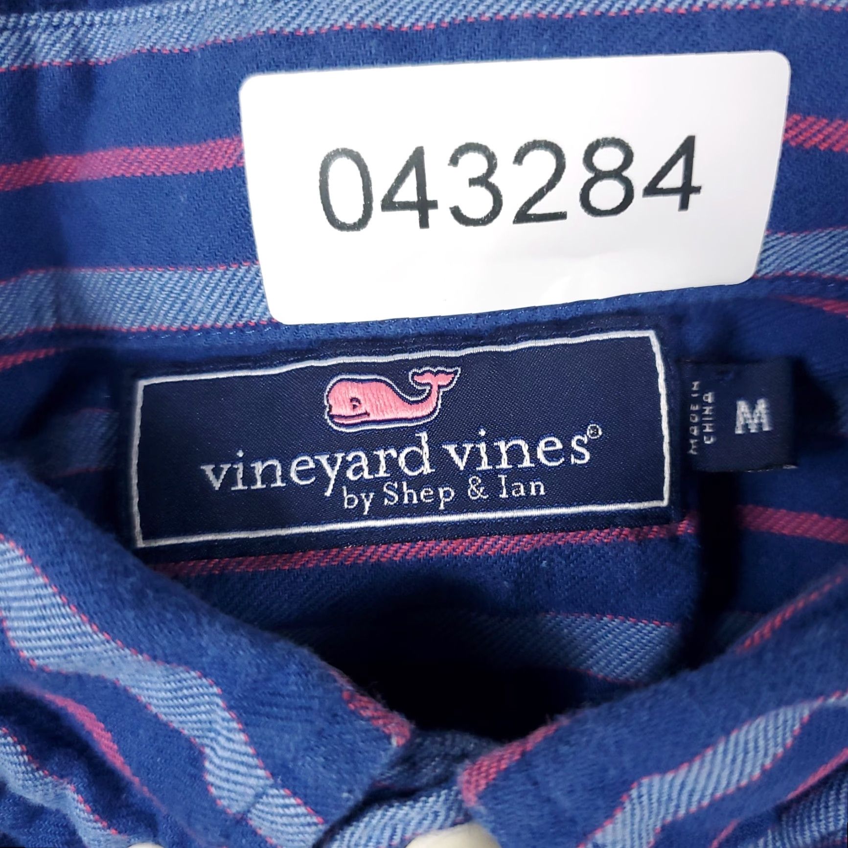 Vineyard Vines Vineyard Vines Shirt Mens Medium Blue Striped Whale Button-Down Short Sleeve Cotton Classic Preppy American Mens Size US M / EU 48-50 / 2 - 6 Thumbnail