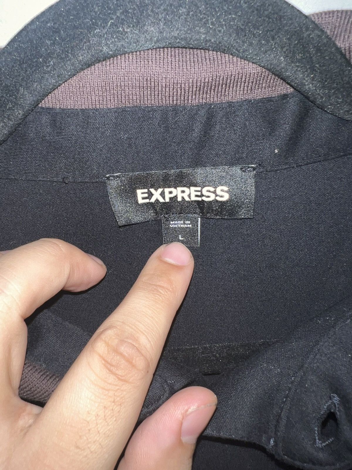 Express Express Men Stripe Tipped Collar Polo Size US L / EU 52-54 / 3 - 3 Thumbnail