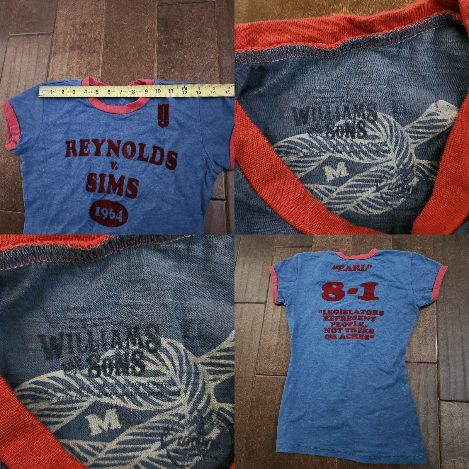 Vintage Ringer Shirt Wxs M Blue Red Size M / US 6-8 / IT 42-44 - 9 Thumbnail