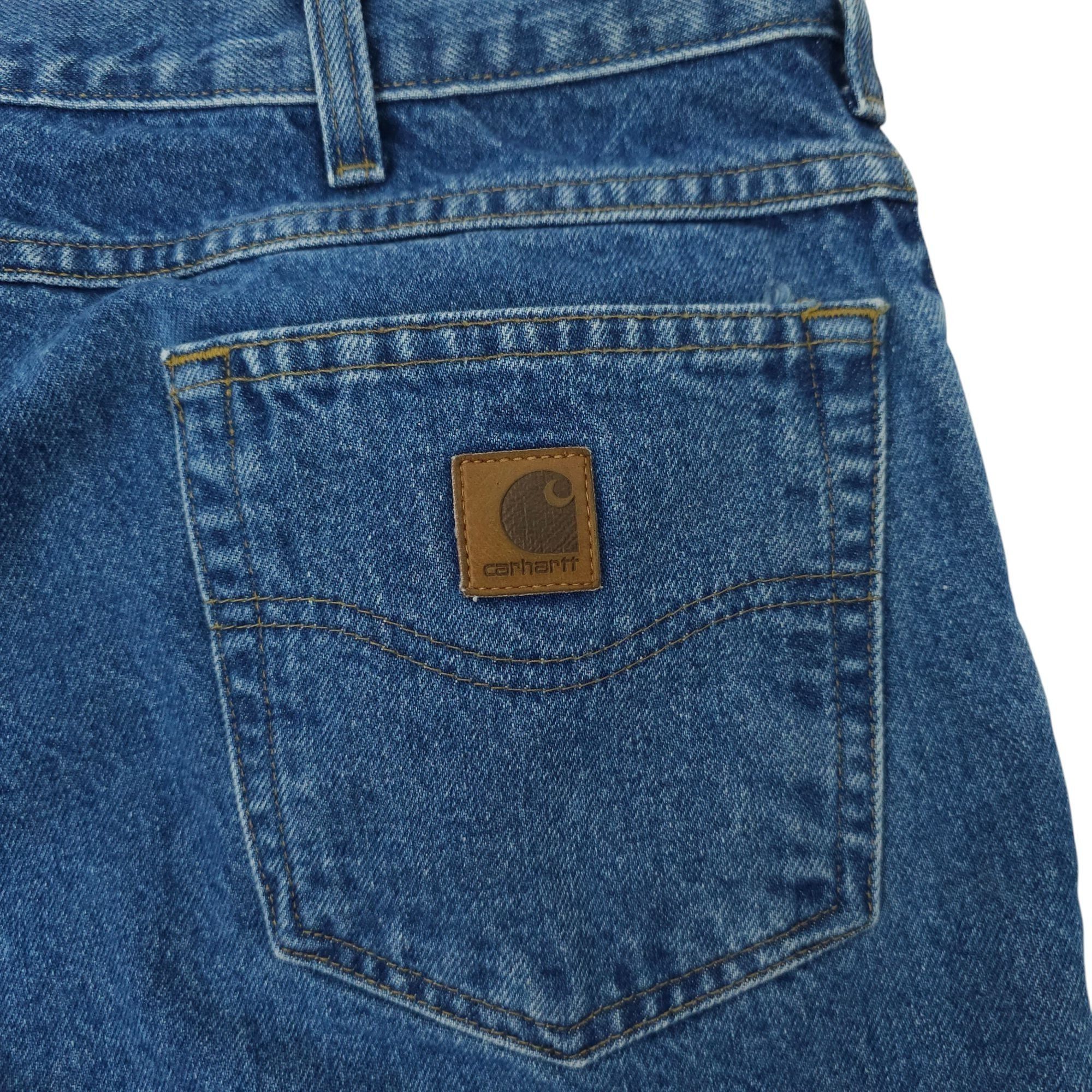 Carhartt Carhartt Relaxed Fit B160 STW Jeans Mens 44x32 Medium Wash Size US 44 / EU 60 - 7 Thumbnail