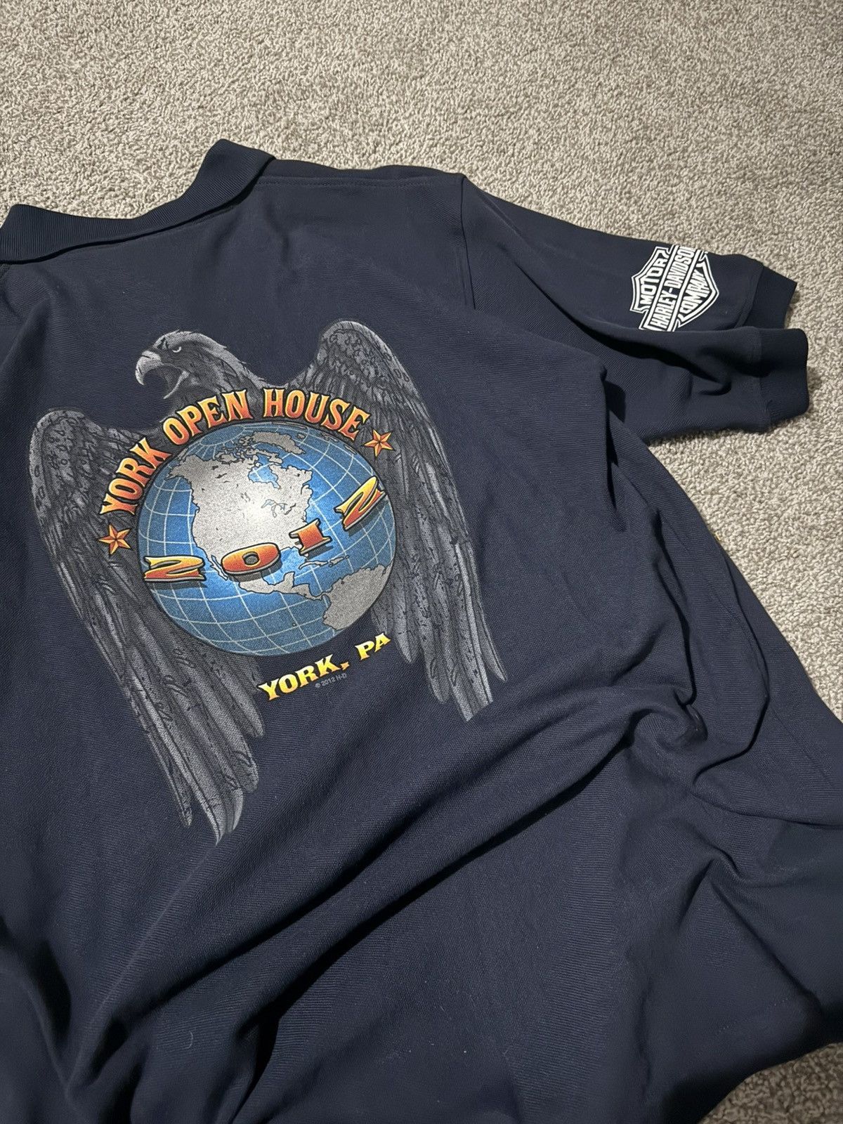 Harley Davidson Deadstock Harley Davidson 2012 Graphic Polo Size US XL / EU 56 / 4 - 2 Thumbnail