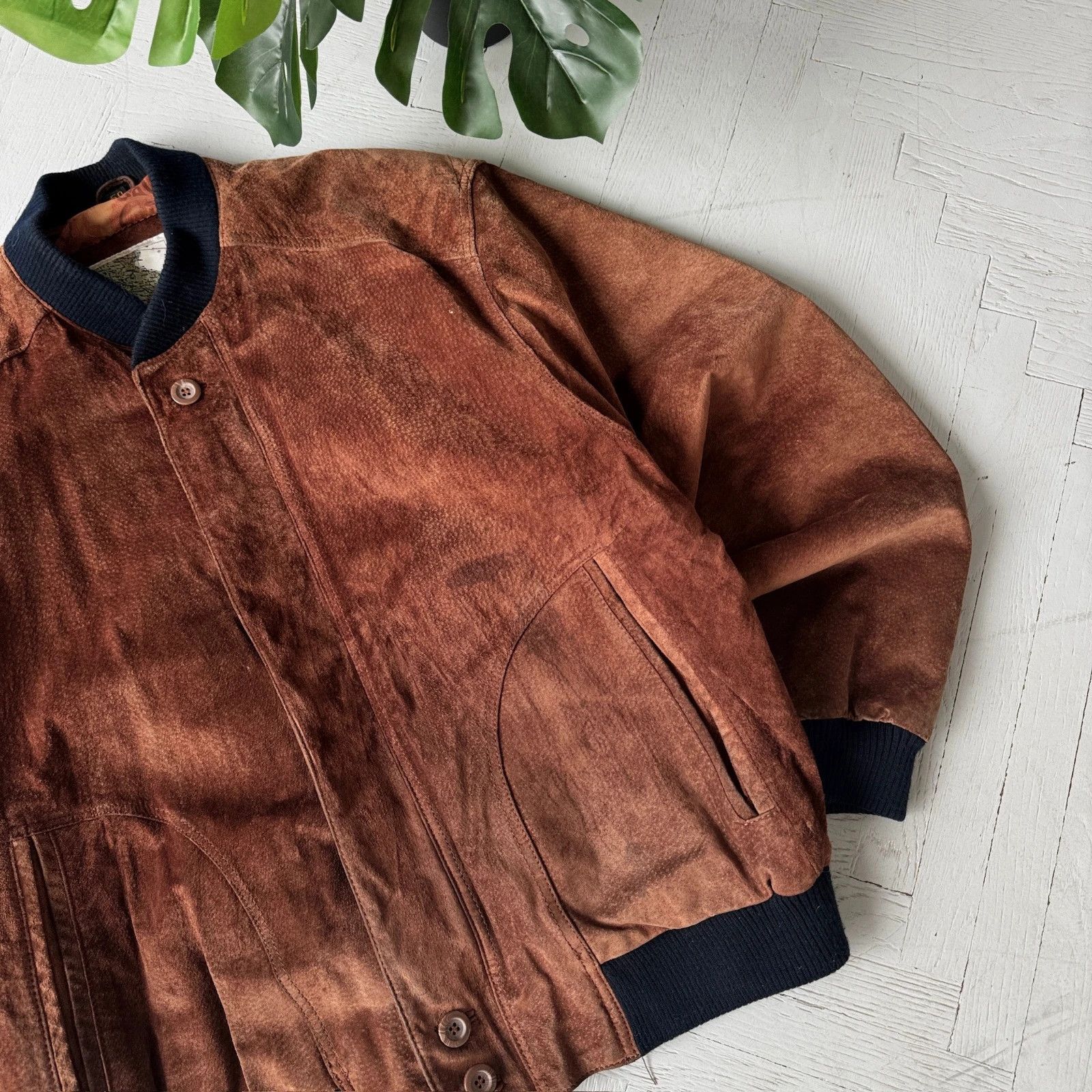 Vintage Vintage Real Napa Leather Italian Style Bomber Jacket Size US M / EU 48-50 / 2 - 3 Thumbnail
