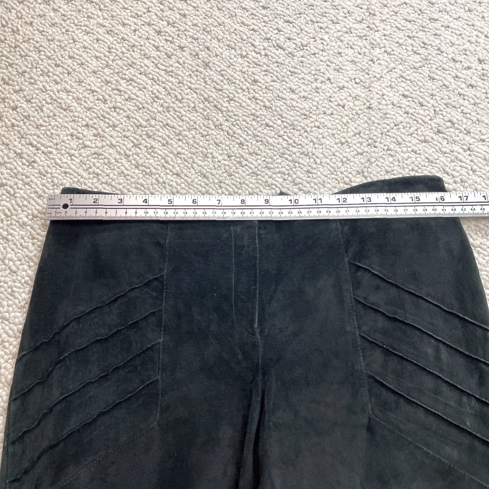 Nicole Miller Nicole Miller Pants Womens 8 Black Leather Straight 33x32 Chino Casual Regular 90s? No. Size 30" / US 8 / IT 44 - 5 Thumbnail