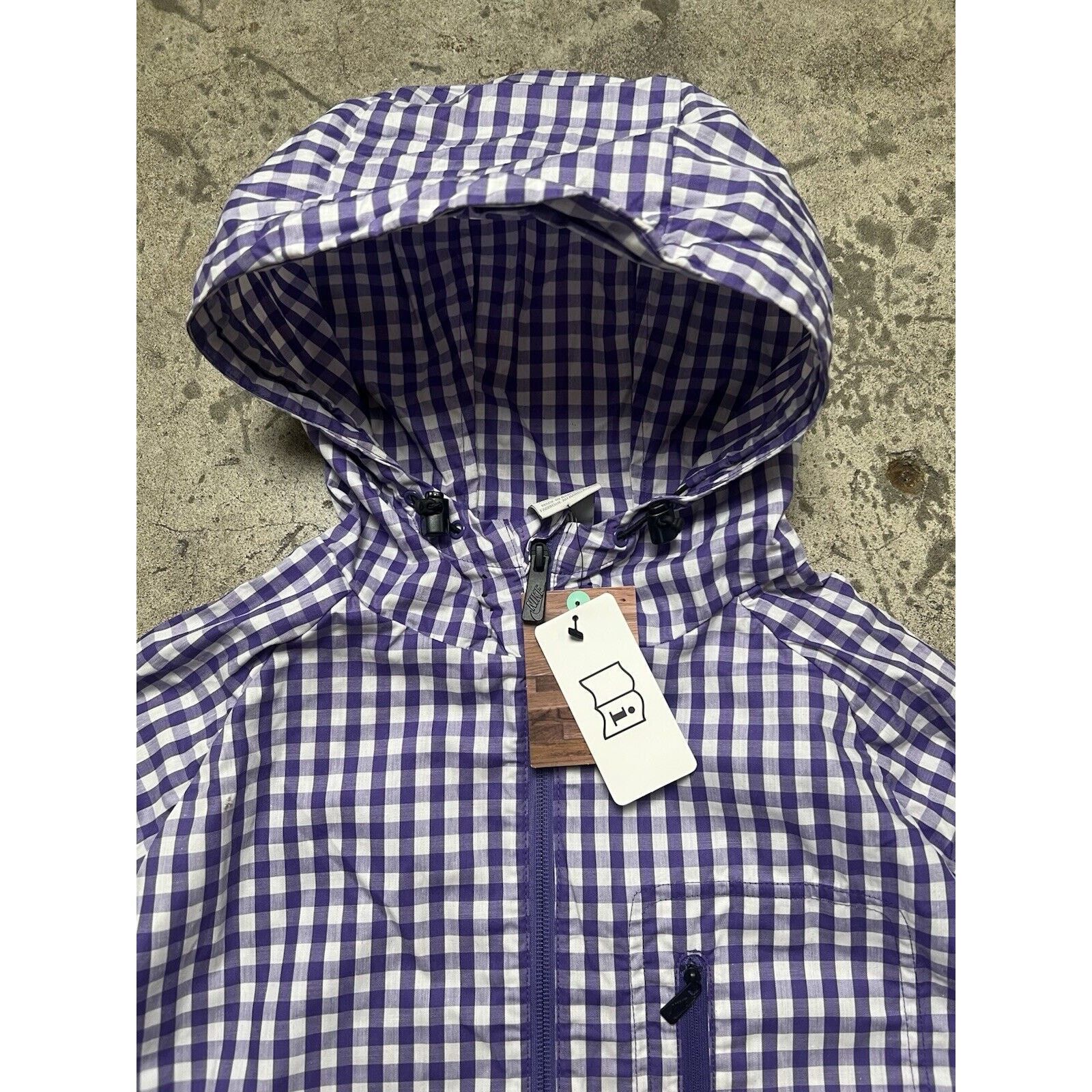 Nike Nike NSW Purple Gingham Parka Men’s Size M NWT 376831-545 Size M / US 6-8 / IT 42-44 - 2 Thumbnail