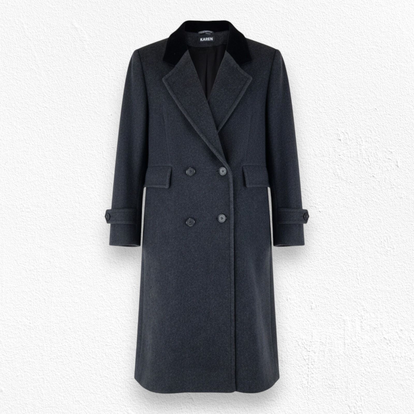 Vintage Vintage 80s Wool Cashmere Overcoat Size 14 Size XL / US 12-14 / IT 48-50 - 1 Thumbnail