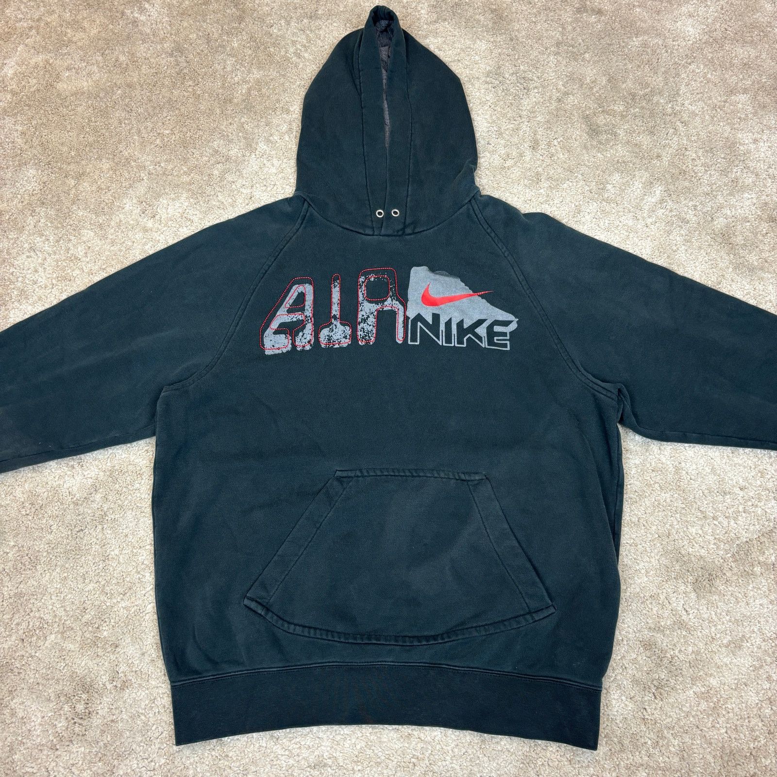 Nike Vintage Y2K Air Nike Spellout Hoodie Men's Medium Silver Tag Size US M / EU 48-50 / 2 - 2 Thumbnail