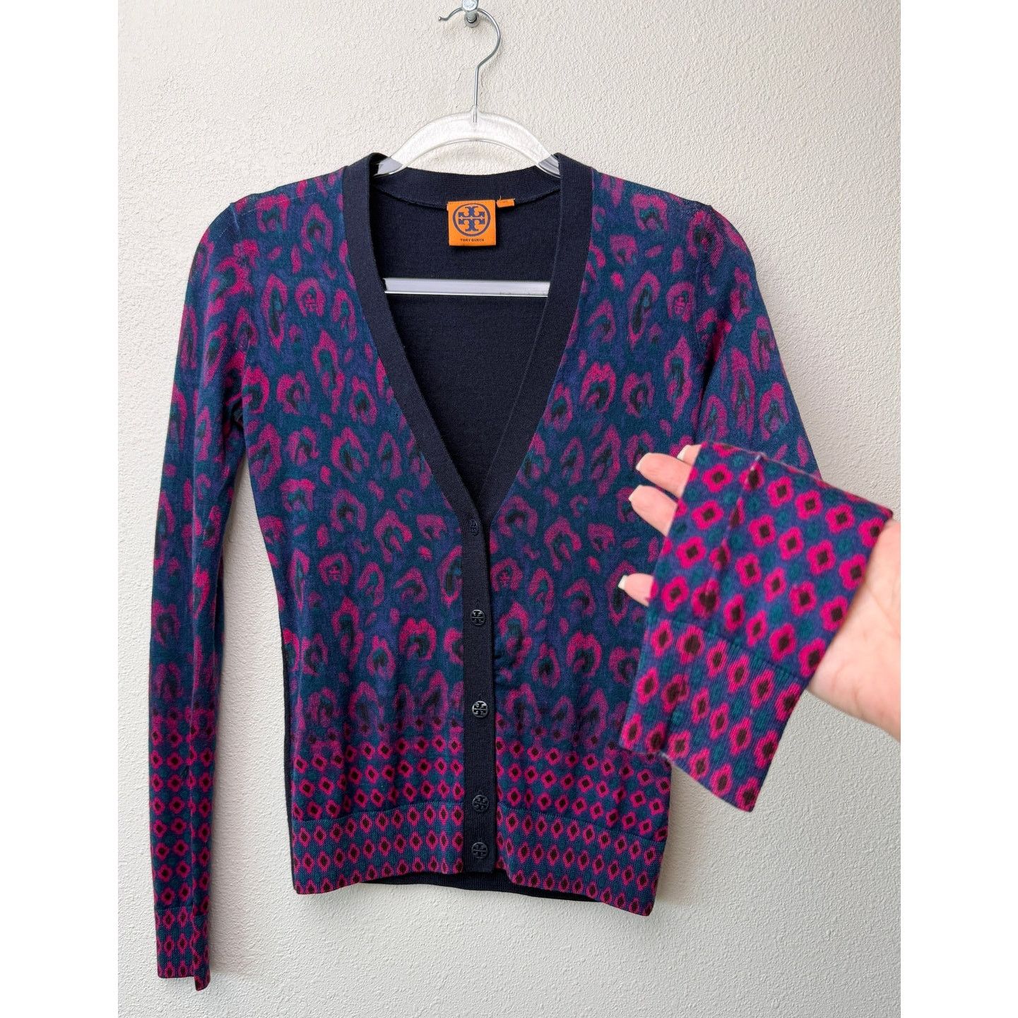 Tory Burch Tory Burch Brady Wool Cardigan Women XS Multicolor Size XS / US 0-2 / IT 36-38 - 3 Thumbnail