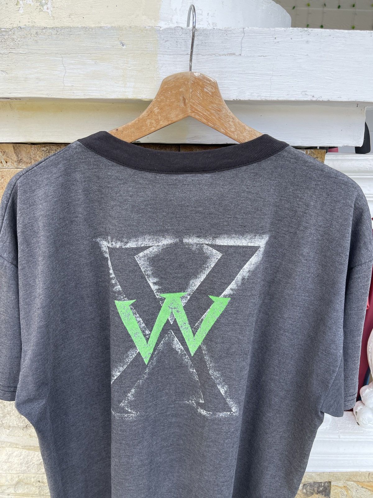 Vintage Rare🔥SUN Faded Vtg90s SHADOW WX Japan Wrestling T Shirt Size US XL / EU 56 / 4 - 5 Thumbnail