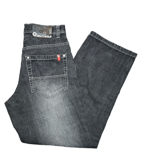 Southpole Vintage Y2K Southpole Red Tab Black Denim Jeans | Grailed