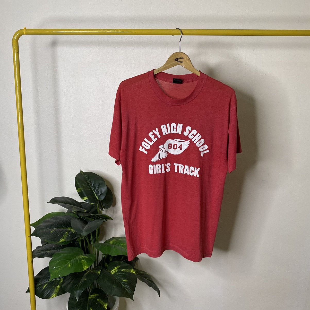 Vintage Vintage 1980s Foley High School Girl's Track T Shirt Size US L / EU 52-54 / 3 - 1 Thumbnail