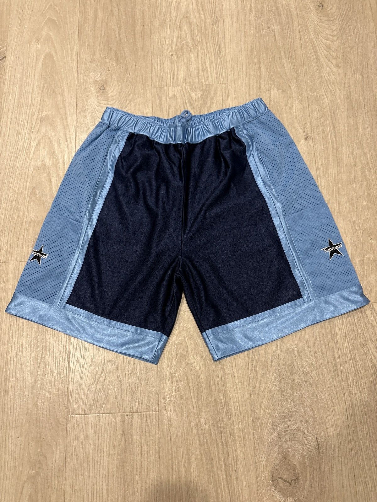 ウェア Supreme Side Pocket BasketballShort Blue Supreme Side Pocket Blue Basketball Shorts – WyCo Vintage
