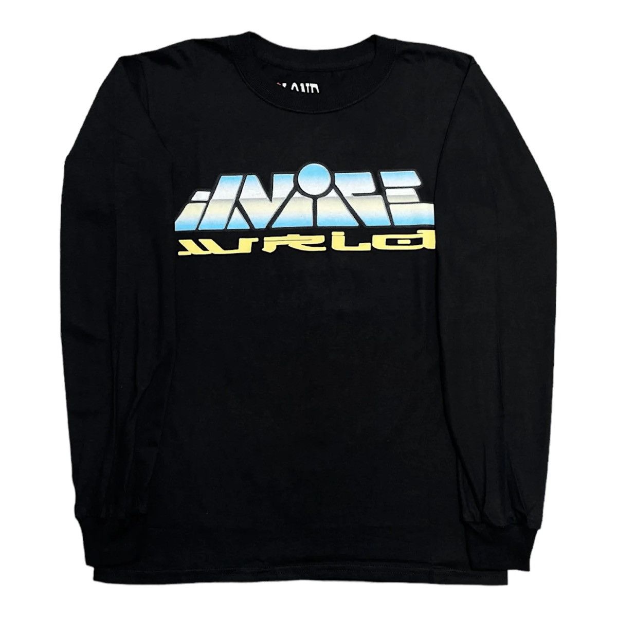 image of Vlone X Juice Wrld 999 Globe Long Sleeve Tee Shirt Black, Men's (Size Small)