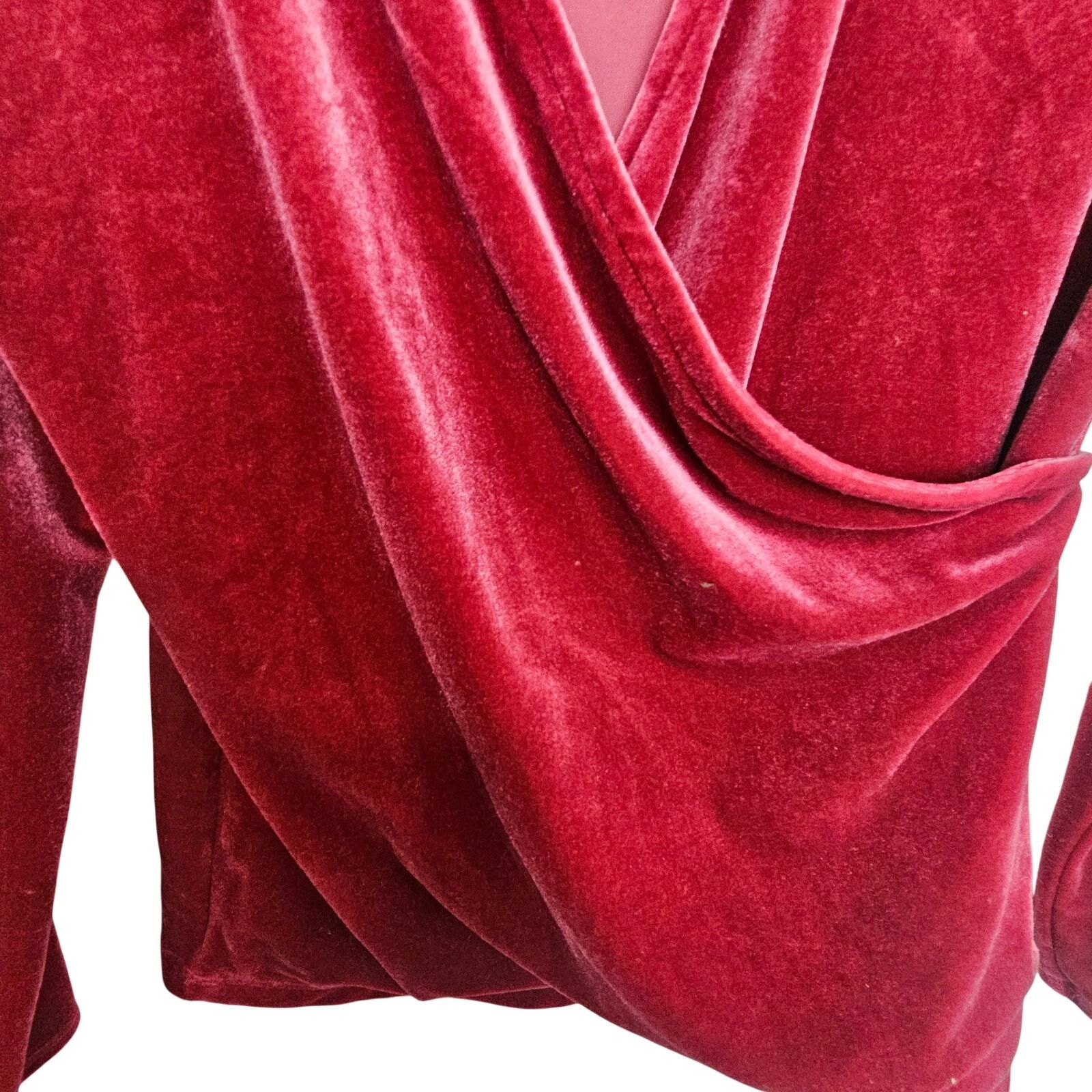 J.Crew J. Crew Womens Velvet Surplice Top Sz S Stretch Date Night Size S / US 4 / IT 40 - 3 Thumbnail