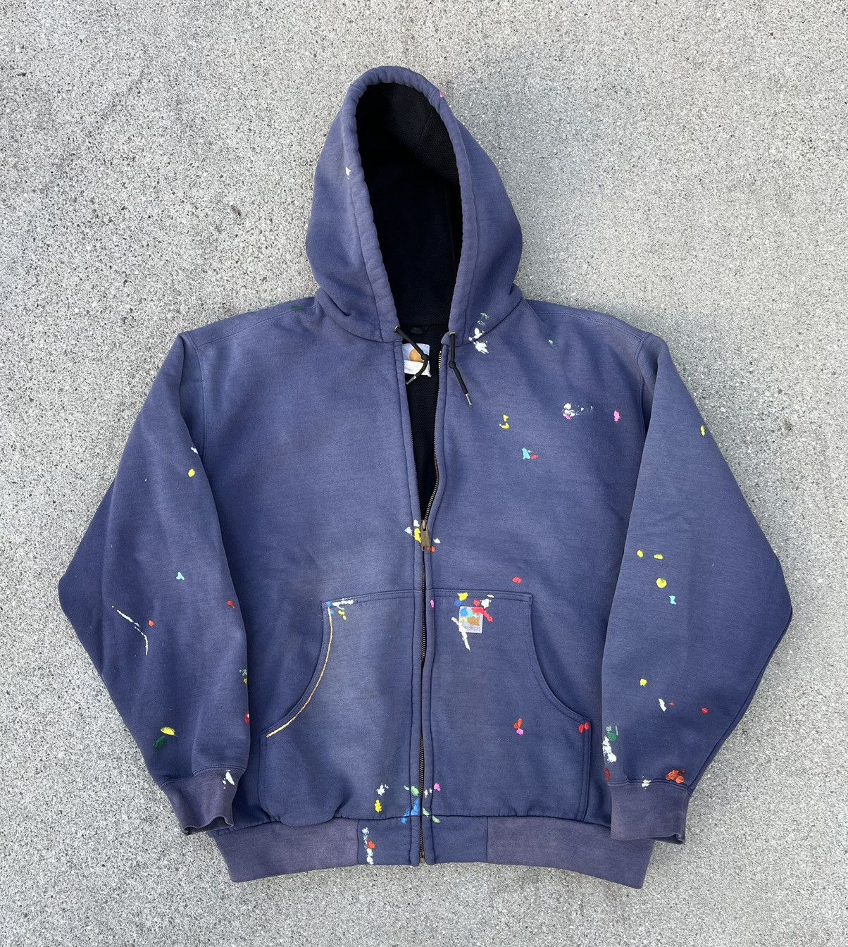 Carhartt Vintage Carhartt Hoodie Sun Fade Distressed Jacket Thermal Size US XL / EU 56 / 4 - 10 Thumbnail