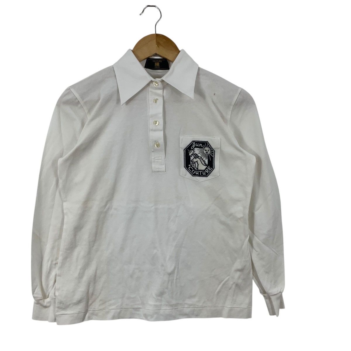 Vintage Vintage JUN COUTURE TOKYO Collection Unicorn Polo Tee Shirt Size S / US 4 / IT 40 - 4 Thumbnail