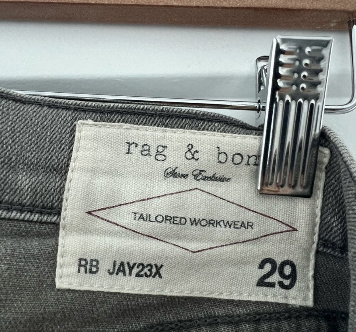 Rag & Bone Rag & Bone Gray Slim Jeans (RB Jay23X) Size US 29 - 3 Thumbnail