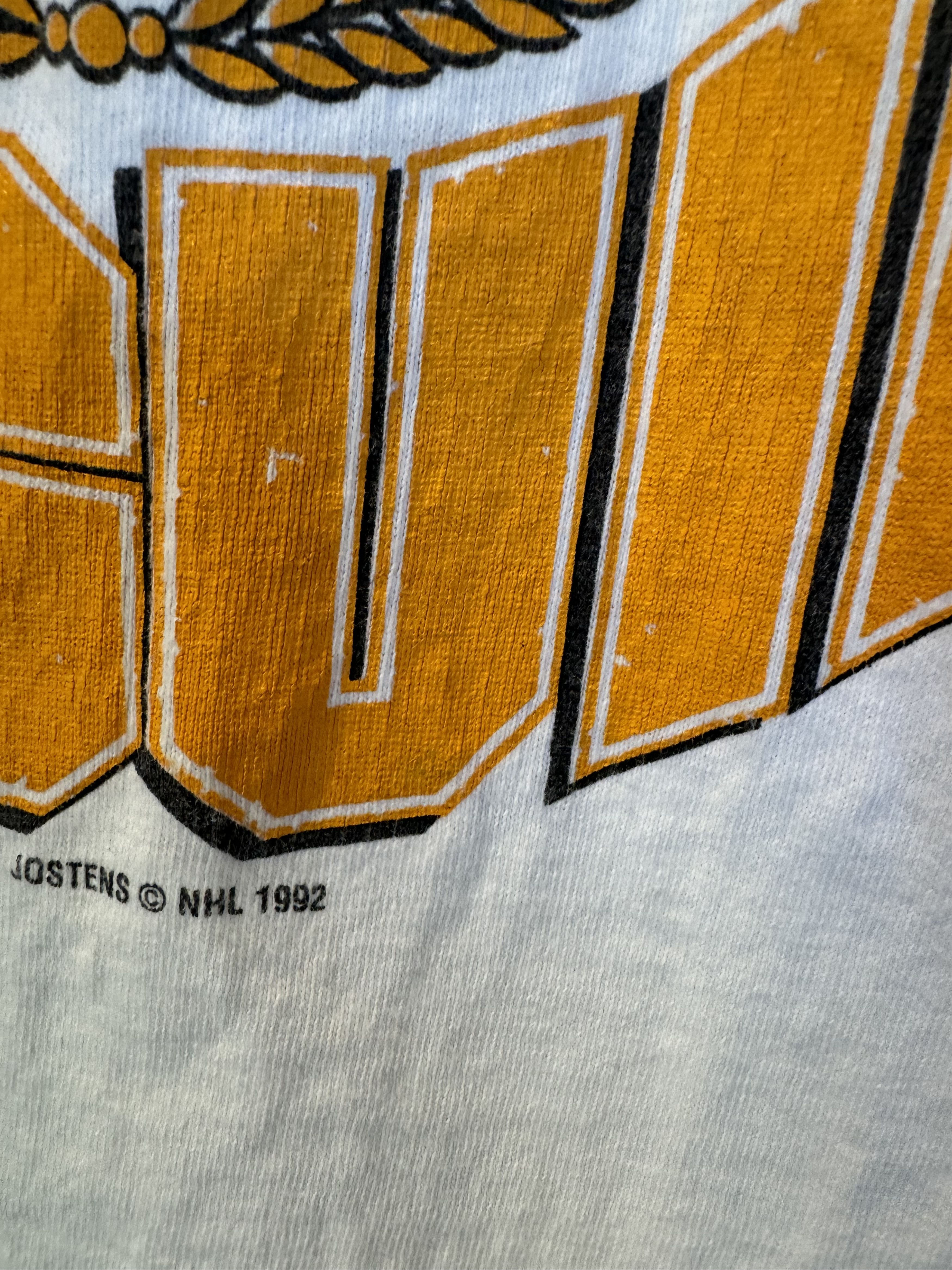 Fruit Of The Loom Vintage 1992 Pittsburgh Penguins Stanley Cup Champs T-Shirt Size US XL / EU 56 / 4 - 5 Thumbnail