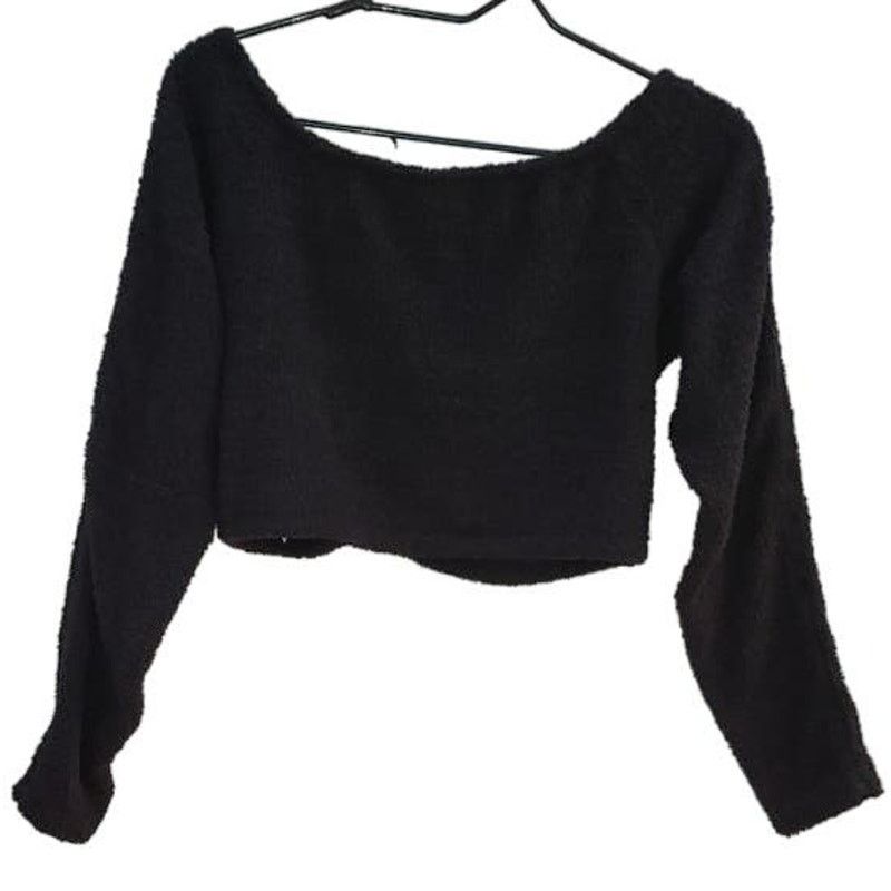 Adidas Adidas Women’s Long Sleeve Crop Top Black Size Large Size L / US 10 / IT 46 - 2 Thumbnail