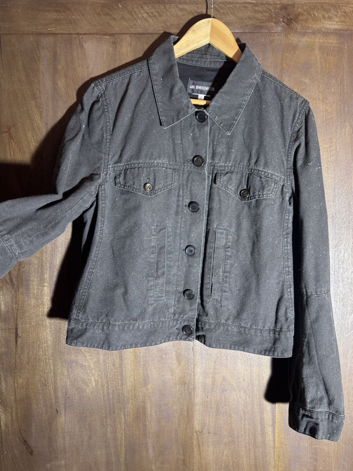Ann Demeulemeester Ann demeulemeester vintage washed black glitter jacket 42 Size M / US 6-8 / IT 42-44 - 5 Thumbnail