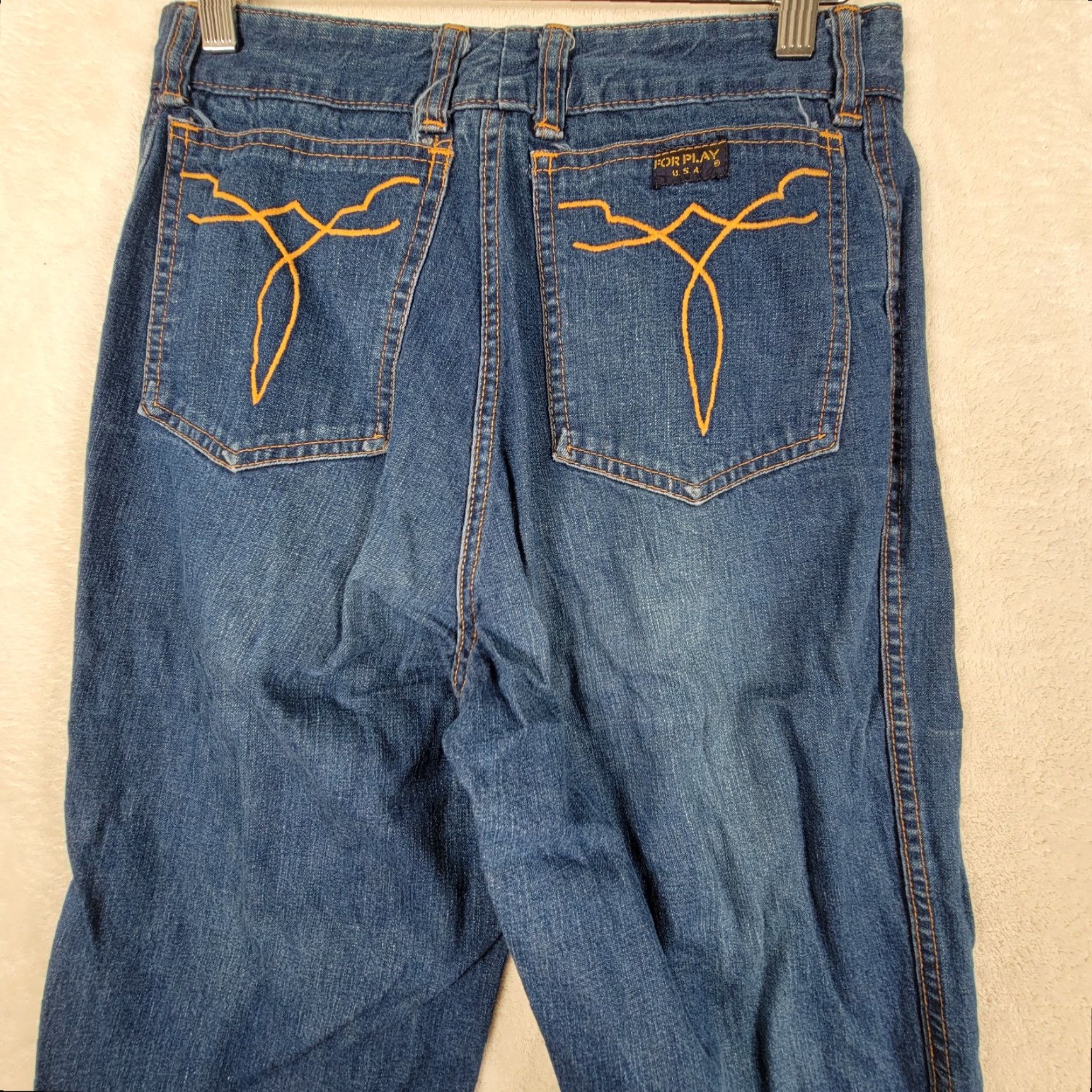 Vintage VINTAGE Forplay USA Jeans Women 28 Regular Straight Blue Denim 70s Waist 28 Inseam 31 Embroidered Size 28" / US 6 / IT 42 - 4 Thumbnail