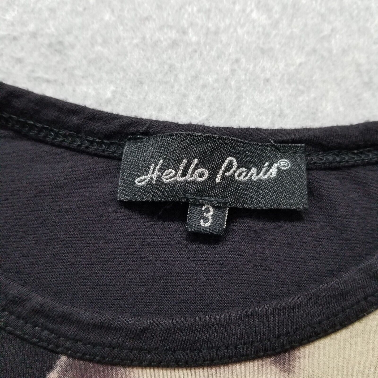 Other Hello Paris Shirt Womens 3 Black Crew Neck Short Sleeve Size S / US 4 / IT 40 - 4 Thumbnail