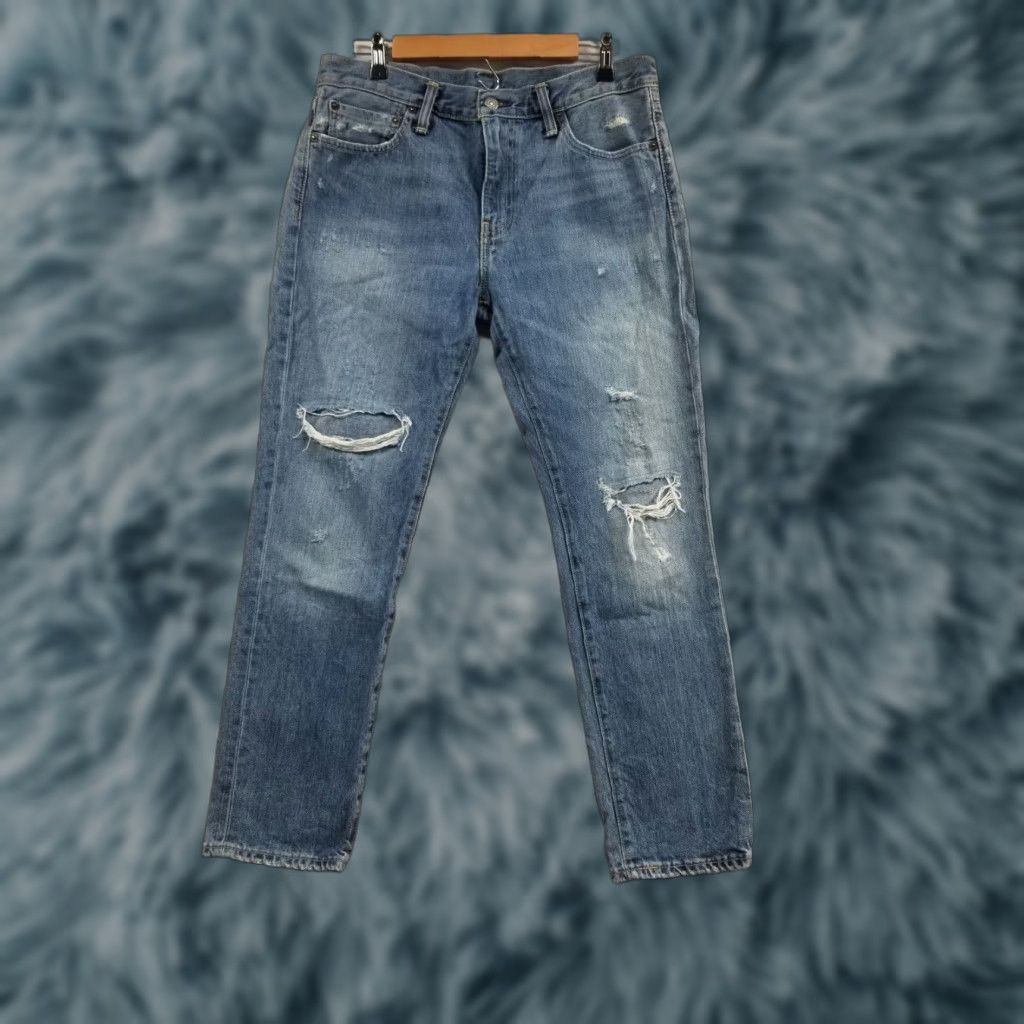 Levi's Levi's 511 Jeans 33x30 Slim Straight Mid Rise Blue Denim Men Regular 5-Pocket Pocket Type Distressed See Pics Size US 33 - 1 Thumbnail