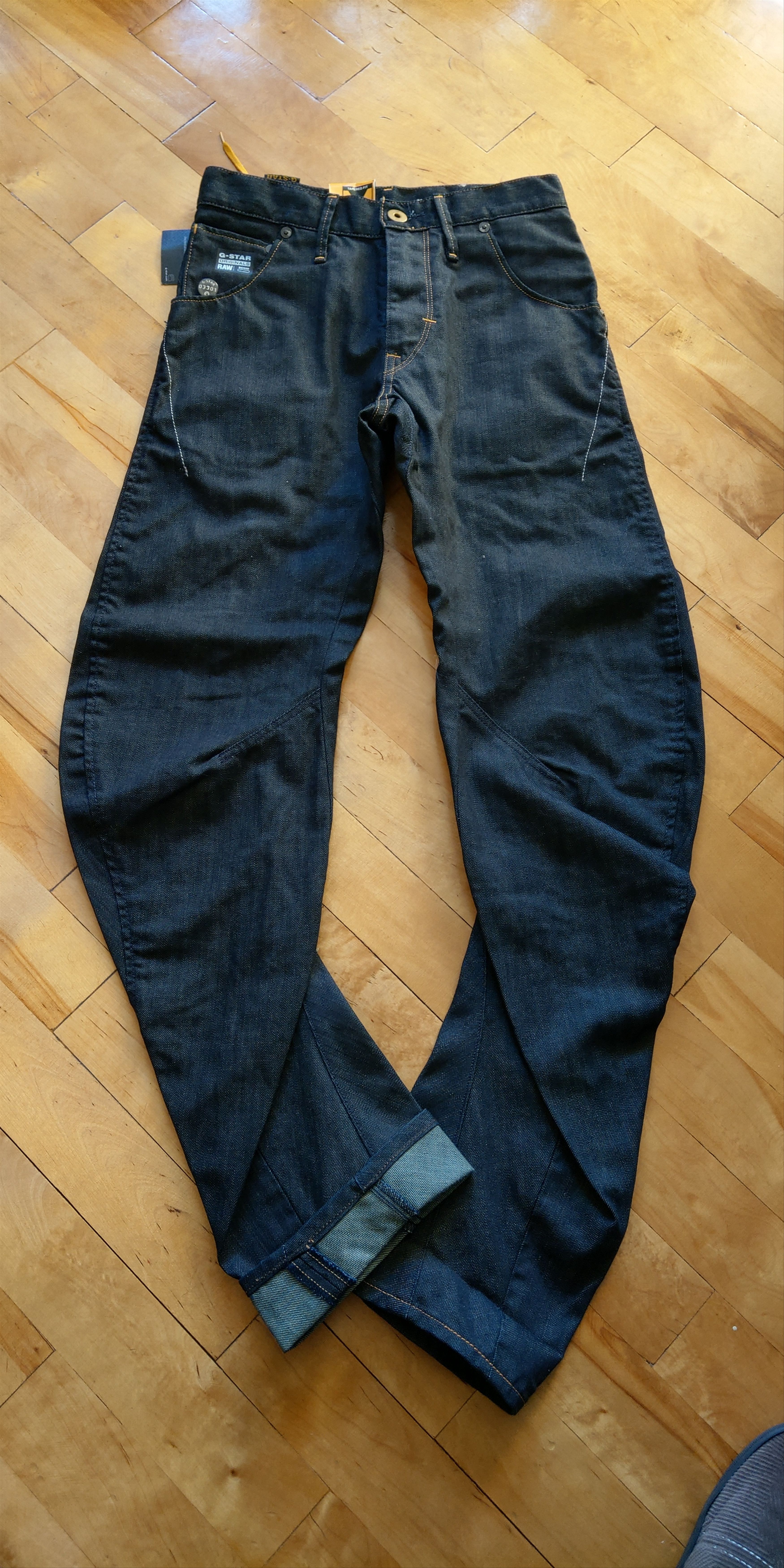 G-Star Stacked J-Arc Pants Selvedge Spiral Raw Denim G-STAR 3301 Size US 26 / EU 42 - 3 Thumbnail