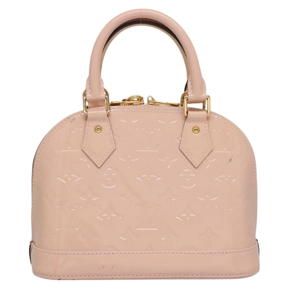 Louis Vuitton LOUIS VUITTON Vernis Alma BB Hand Bag Pink Rose Valerine Size ONE SIZE - 3 Thumbnail
