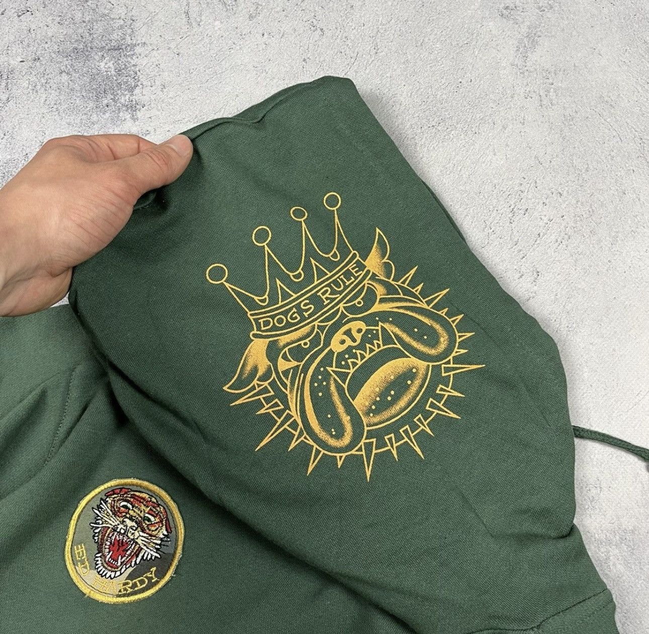 Ed Hardy Vintage Ed Hardy hoodie Dog big logo size XXL green Size US XXL / EU 58 / 5 - 7 Thumbnail