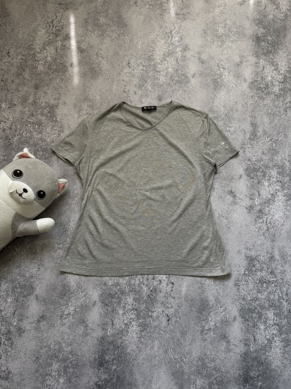 Loro Piana Loro Piana Grey Women Cotton T-Shirt Size M Size M / US 6-8 / IT 42-44 - 2 Thumbnail