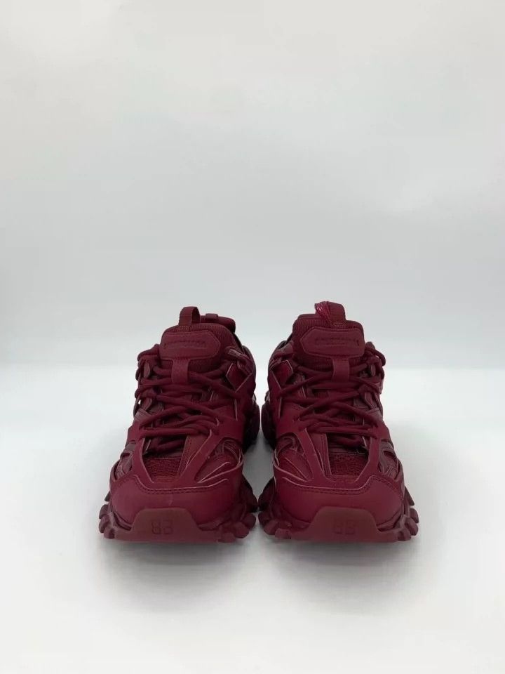 Balenciaga Balenciaga Mesh lace-up Burgundy low-cut platform dad shoes Size US 5.5 / EU 38 - 3 Thumbnail