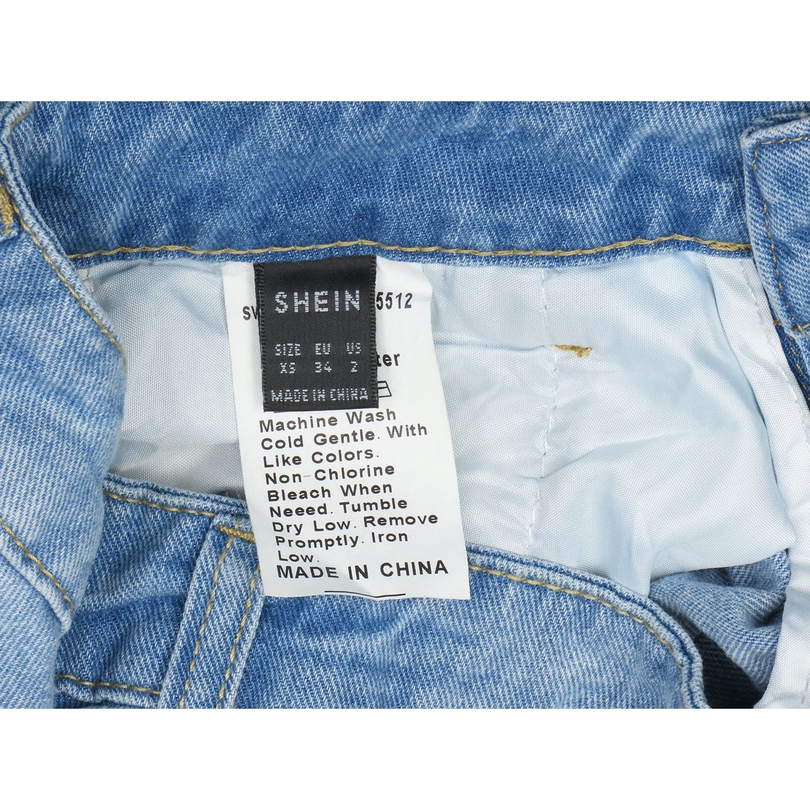 Shein Cargo Light Wash High Rise Cargo Jogger Denim Jeans 24 2 Size 24" / US 00 / IT 34 - 4 Thumbnail