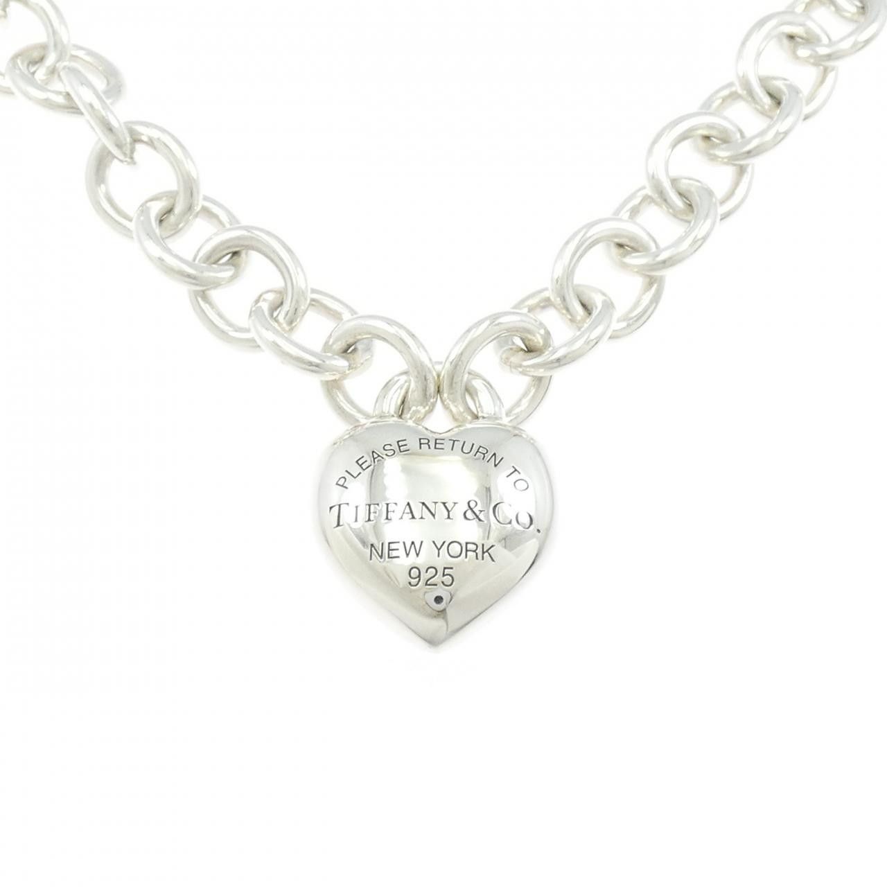 Tiffany & Co. Tiffany Full Heart Toggle 925 Silver Necklace Precious Metal Necklace DUTY FREE for USA